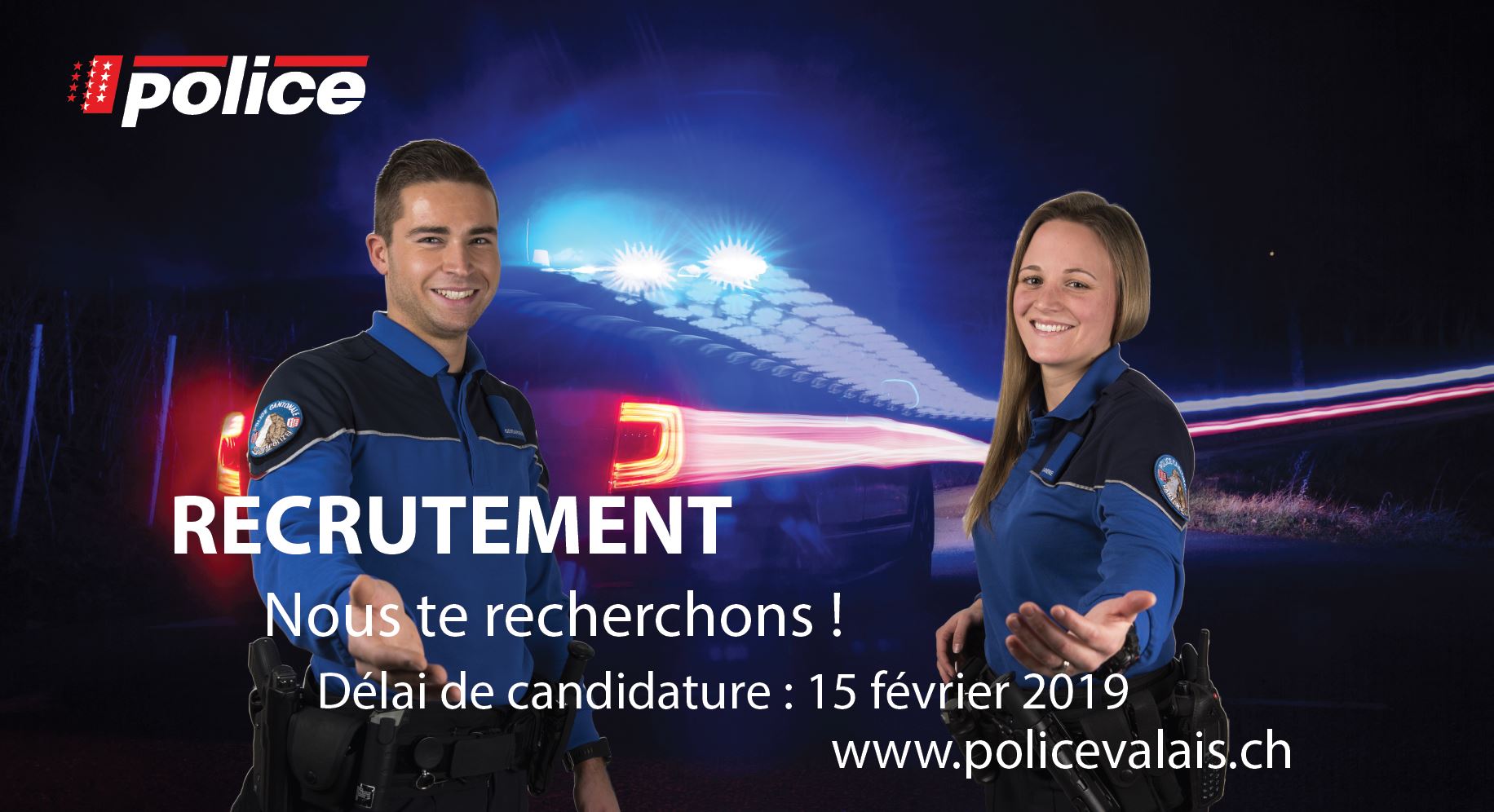 La Police cantonale valaisanne cherche ses nouveaux aspirants